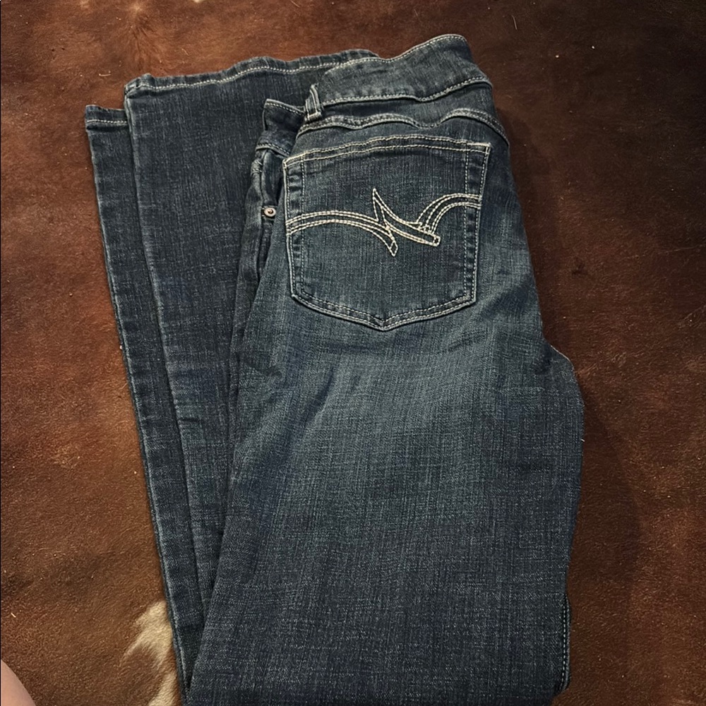 Wrangler Blue Boot Cut Jeans with Classic Fading
